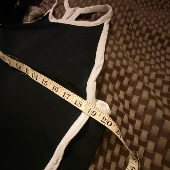 Topshop black top with white piping - Picture 5 of 6